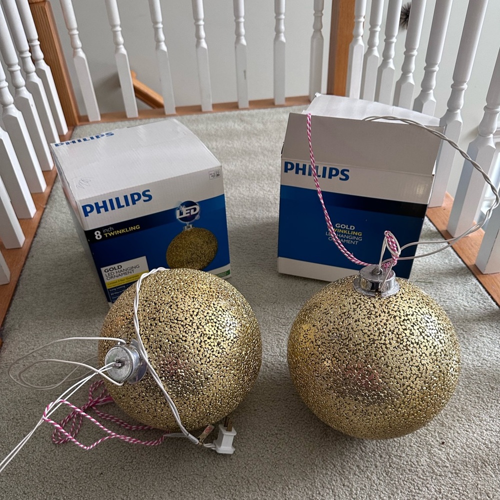 Philips Gold LED Holiday Ornaments
